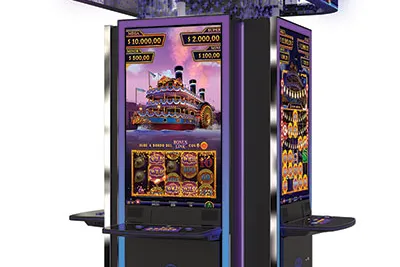 Juego de tragamonedas River Gold con bonus basado en símbolos fijos y respins