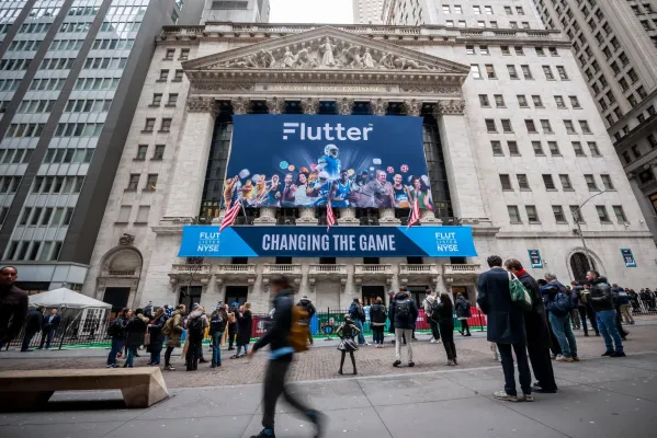 Imagen de referencia sobre la cotización de Flutter en la bolsa de Nueva York tras su salida del mercado de Londres