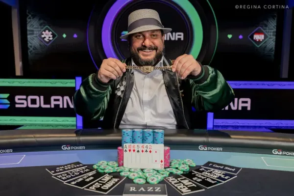 Joey Couden tras conquistar el título del evento 9-Game Mix de las WSOP