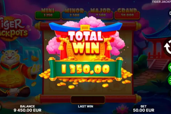 Detalle adicional de Tiger Jackpots mostrando la interfaz y la temática visual del slot