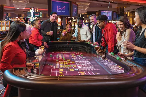 Vista relacionada con la operación de juegos de mesa en Live! Casino Hotel Philadelphia