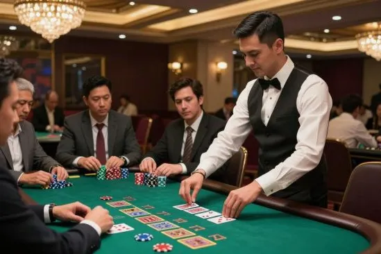 Mesa de blackjack en vivo para observar ritmo de juego y dinámica del crupier