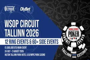 WSOP Circuit Tallinn 2026: 12 torneos con anillo y un Main Event con €1 millón garantizado