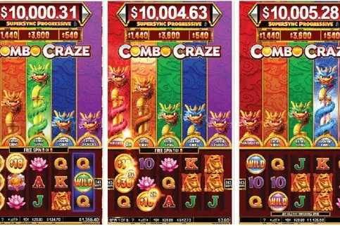 Imagen del juego Combo Craze con dragones de colores y funciones de colección