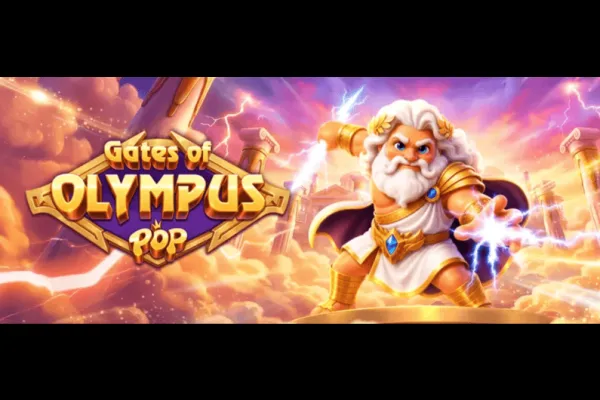 Imagen promocional de Gates of Olympus POP, la versión adaptada por Pragmatic Play para su sub-marca POP