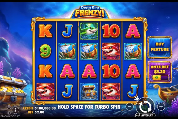 Pantalla principal de la tragamonedas Deep Sea Frenzy de Pragmatic Play