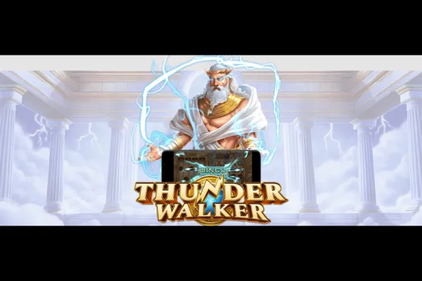 Imagen promocional de la tragamonedas Thunder Walker de REEVO con temática de Zeus y mitología griega