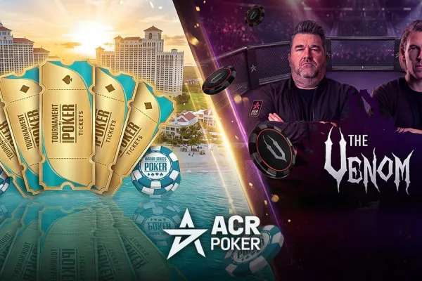 Imagen promocional de Americas Cardroom sobre sus torneos de póker online y la serie Venom