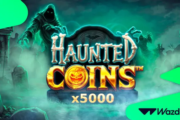 Imagen promocional de Haunted Coins x5000, la nueva tragamonedas temática de Halloween de Wazdan
