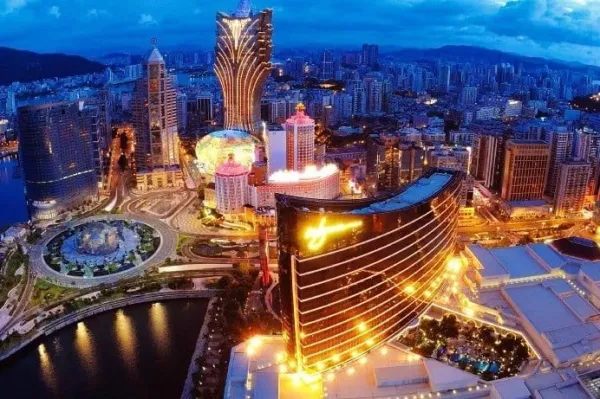 Vista general de la zona de casinos de Macao