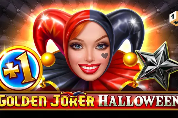 Imagen promocional de Golden Joker Halloween, la nueva tragaperras estacional de 1spin4win con estética gótica