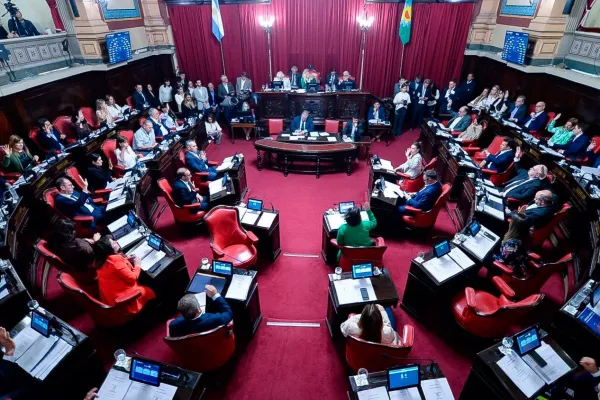 Vista del Senado bonaerense en el contexto del debate legislativo sobre juego online