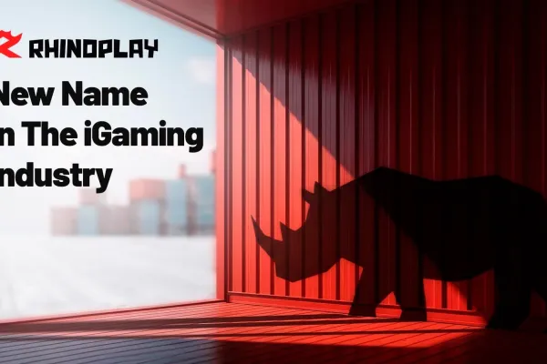 Imagen promocional del lanzamiento oficial de Rhinoplay en el mercado de iGaming